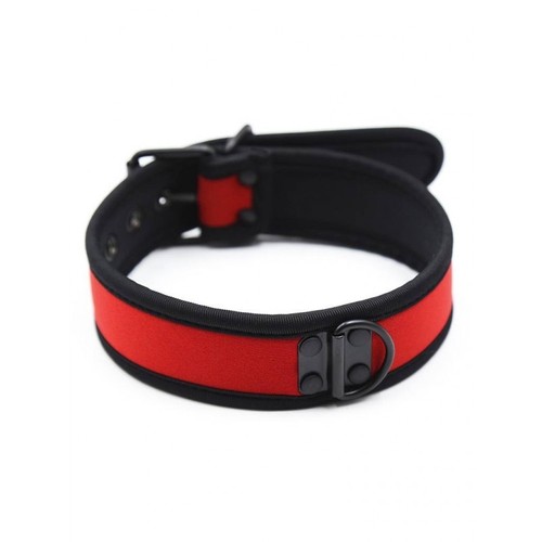 Neopren halsband rot schwarz - halsband,