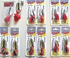 TOP Angebot! 2St. Spinner MEPPS Lusox silber/gold inkl Bleikopf auf Hecht Zander