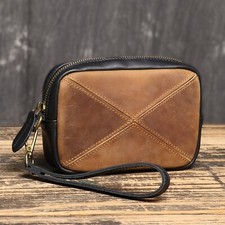 Herren Leder Handgelenktasche