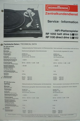 Nordmende 1050 belt drive - -,