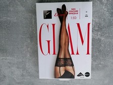   Halterloser Feinstrumpf 15 DEN. Farbe: Noir. Größe: M.  Marke: Etam.