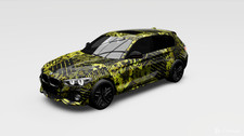 Vollfolierung Gelb Schwarz Modellauto 1:18 Tuning Carwrapping Decal