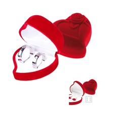Herz Rose Etui 2 Ringe