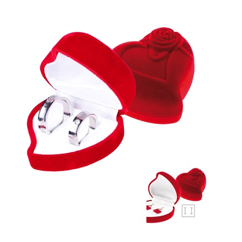 Herz rose etui ringe - rose,
