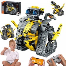 Technik Roboter 3 in 1 für Kinder App & Fernsteuerung Baukasten Lernspielzeug