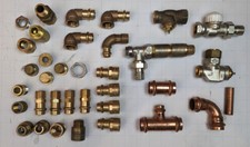 35x Wasserleitung Fitting Hahn Doppelnippel Rohrbogen Überwurfmutter Stahl