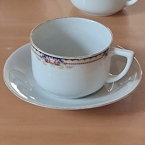 Kaffee service weiß geblümt - service,