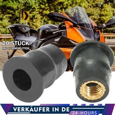 20 Stück Motorrad Schwarz Gummi M6 Windschutzscheibe Verkleidung Enthalten