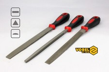3er Metallfeilen Satz Flachfeile Dreikantfeile Werkstattfeile Feilen Metall 30cm