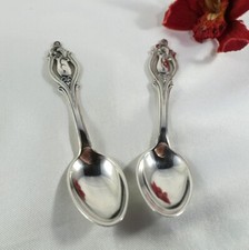 2 kleine dänische Löffel 826 Silber 1952/54 Salz Löffel / ev 588(36)