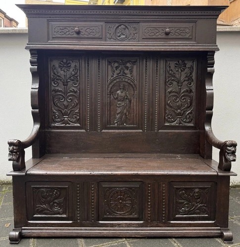 Truhenbank antik sitzbank - truhenbank,