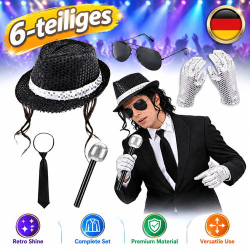 Teilig popstar kostüm - 6-teilig,