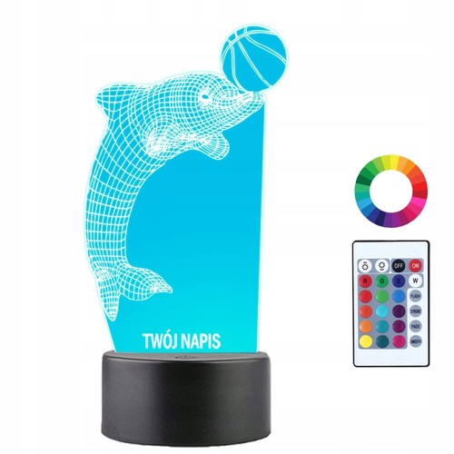 Led nachtlampe delfin - 3d,