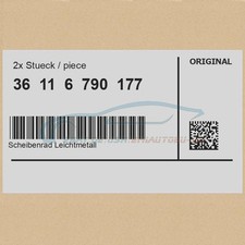 2x Original BMW 36116790177 - Alufelge Sternspeiche 330 silber 9J x 18 ET 44 ...