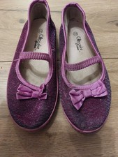 Cupcake Hausschuhe, Ballerina lila Glitzer/Sterne, Gr. 32