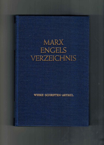 Marx engels verzeichnis - marx, werke