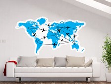Weltkarte Wandaufkleber
