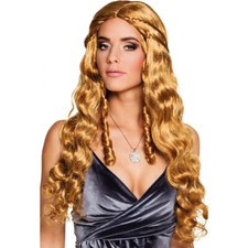 BRONZE DAMEN PERÜCKE Karneval Mittelalter Prinzessin Griechin Göttin Kostüm Fest
