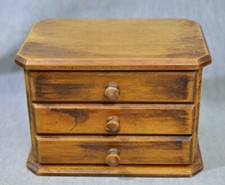 ALTE MODELL KOMODE- DREI SCHÜBE - SCHÖNE HANDARBEIT