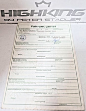 Yamaha 250 Rarität Oldtimer Papiere für Sammler und Liebhaber als Muster