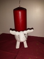 Kerzenhalter Elch weiß