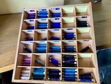 3. Gütermann 100 % Seide Nähgarn Faden je 50 Meter auf Pappe Antik Blautöne