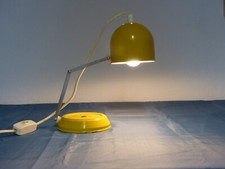 Klapp Leuchte Tisch Lampe gelb Mid Century 60er vintage