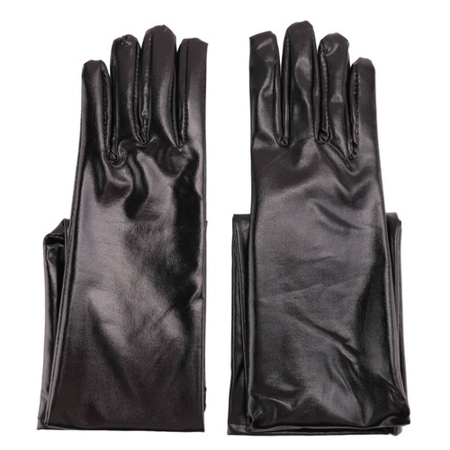 Lange optische lederhandschuhe - optische,