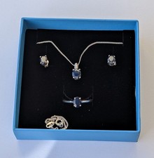 Schmuckset blauer Saphir