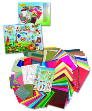 Folia Jumbo Bastelkoffer Box 107-teilig Papier Anleitung Bunt Mehrfarbig 50915/1