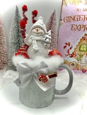 Tisch Gesteck Fenster Deko Weihnachten Schneemann Hygge Geschenk