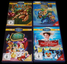 4 (DVDs) Walt Disney Sammlung (Special Collection) Alice, Tarzan, Basil, Mary