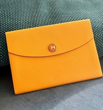 Hermes clutch orange kaum - hermes,