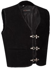 Lederweste nubukleder rocker - lederweste,