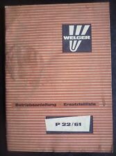 Welger Ballenwerfer P22/61 Anleitung + Ersatzteilliste