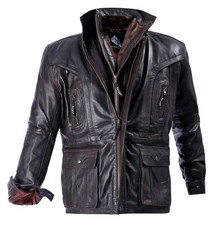 Herren Winter Lederjacke
