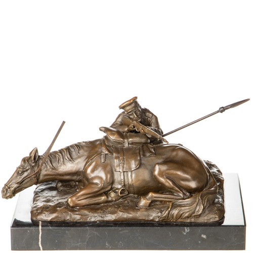 Bronze skulptur kosak - bronze,