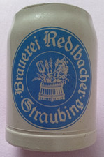 Alter Bierkrug Brauerei Redlbacher Straubing 0,5 Liter Hersteller WM