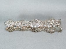 antik Barock Silber Gebäck Konfekt Zucker Zange Greifer 16 cm Rosen Voluten 1800