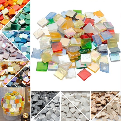 200g 15mm glitter mosaic tiles