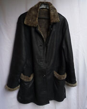 Lederjacke Kurzmantel voll gefüttert Gr. 40 Schwarz Rar Extravagant Lässig