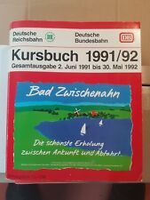 DB + DR Gesamtausgabe Kursbuch 1991/92 , inkl. Kurswagenverzeichnis und Beilagen