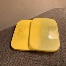 2 Ersatzdeckel für Tupperware Kühlschranksystem gelb 