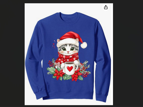 Sweatshirt weihnachten katze - sweatshirt,