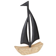 Deko segelboot holz metall - deko,