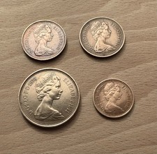 Münzen Großbritannien, New Penny, New Pence, 1/2, 1, 2