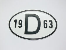 D-Schild 1963 Alu geprägt