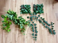 ? SET Terrarium Schöne kunstpflanzen deko Paludarium Efeu Rankpflanzen Rückwand