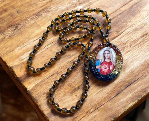 Halskette maria medallion - halskette,