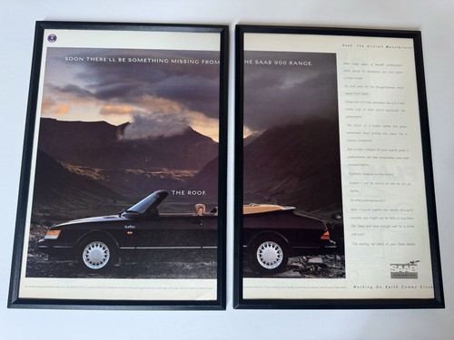 Gerahmt original saab 900 - gerahmt,